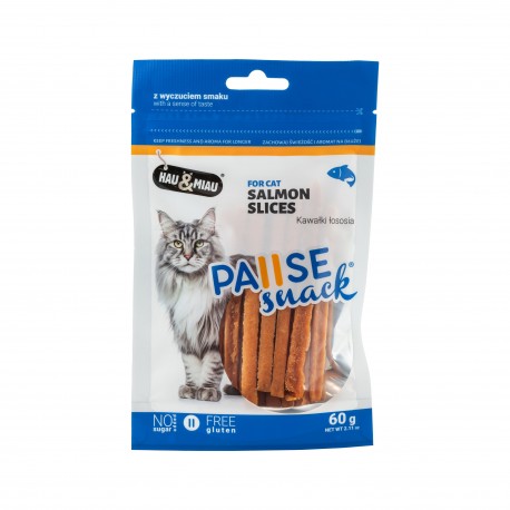 Pausesnack przysmak dla kota, kawałki łososia 60g