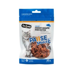 Pausesnack przysmak dla kota, kawałki rybne w kształcie serca 60g