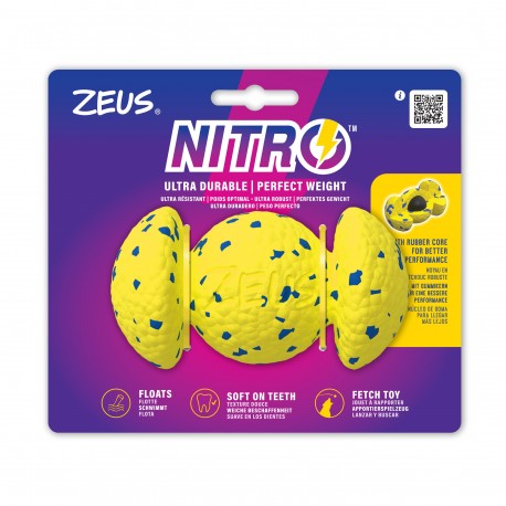 Zeus Nitro, Grip Ball, zabawka, dla psa, 12,4 cm, z gumowym rdzeniem
