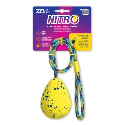 Zeus Nitro, Slinger z linką, zabawka, dla psa, 9,2 cm, z gumowym rdzeniem