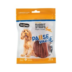 Pausesnack przysmak dla psa, paski z królika 80g