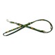 Smycz regulowana dla psa, zielona, wzór etniczny, taśma polipropylenowa, 25mm/220cm