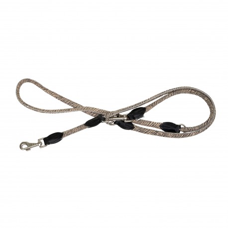 Smycz dla psa, wzór TIGER, regulowana okrągła 12mm /220cm