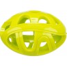 Rugby z otworami, zabawka, dla psa, TPE, limonkowa, 11 cm