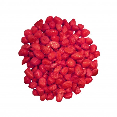 Aqua Natura, żwirek, do dekoracji akwarium, czerwony, kamyk naturalny, 8-10 mm, op.2kg