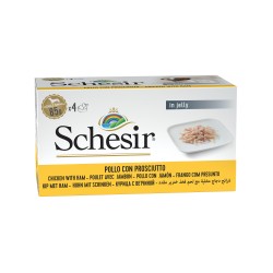 Karma mokra multipack, dla psa, kurczak z szynką w galarecie, 4x85 g, puszka