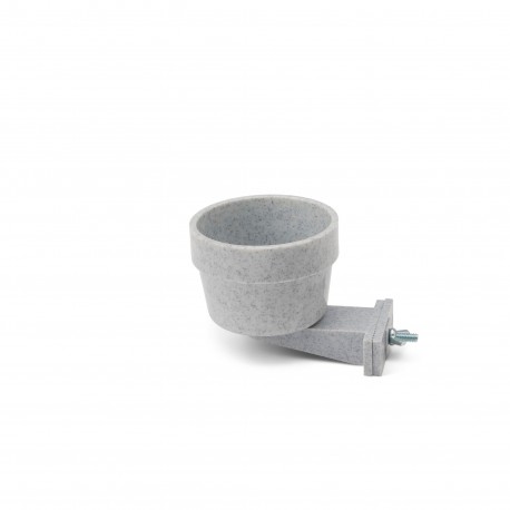Crock Medium, karmidło dla królika, szare, plastik, przykręcane do klatki, 300ml