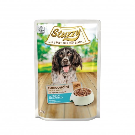Bocconcini, karma mokra, dla psa, ryby oceaniczne w galarecie kawałki, 100 g, saszetka