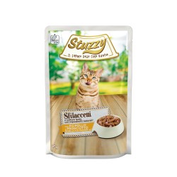 Sfilaccetti, karma mokra, dla kota, kurczak z szynką, 85 g, saszetka