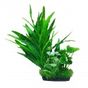 Aqua Natura, roślina, do dekoracji akwarium, zielona, plastikowa, 28 cm , mix wodorostów z żółtym akcentem