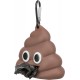 Poop emoji, pojemnik na woreczki na odchody, dla psa, brązowy, 8 x 5 cm, z 1 workiem 15 torebek