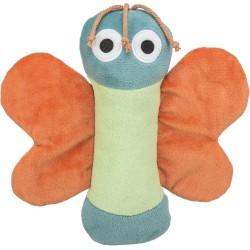 Motyl, zabawka, dla psa, plusz, 22 cm, z folią szaleszczącą