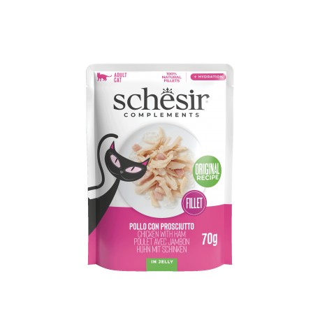 Complements, karma mokra, dla kotów, kurczak z szynką w galarecie, 70 g, saszetka