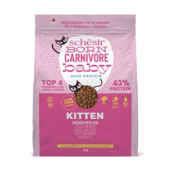 Born Carnivore, karma sucha, dla kociąt, kurczak z jajkiem, 255 g, worek