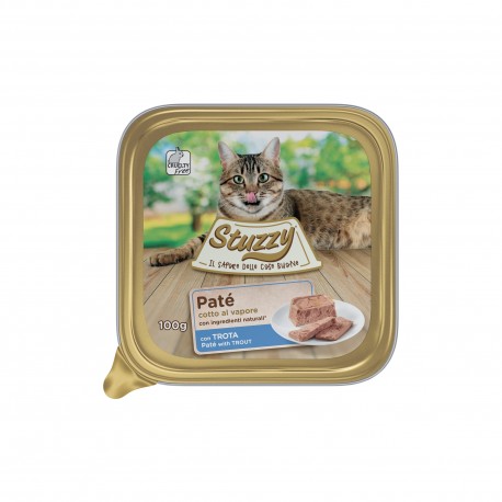Pate, karma mokra, dla kota, pstrąg, 100 g, tacka