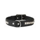 Obroża dla psa, wzór kostki, 20MM/52CM czarna