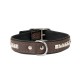 Obroża dla psa, wzór kostki, 20MM/52CM brązowa