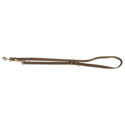 Pure, smycz regulowana, dla psa, skórzana, brązowa, M–L: 2 m/20 mm