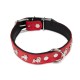 Obroża dla psa, wzór super bulldog franciski, 30MM/55CM czerwono/czarna