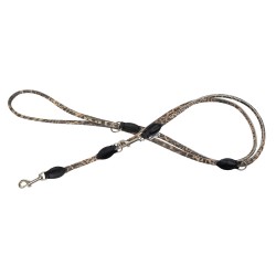 Smycz dla psa, wzór CHEETAH, regulowana okrągła 8mm /220cm