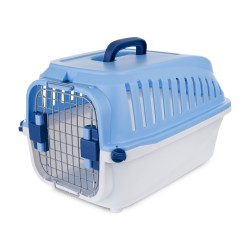 Transporter dla psa 55x35x32,5 szaro/niebieski