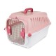 Transporter dla psa 55x35x32,5 szaro/różowy