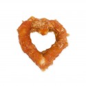 Pausesnack przysmak dla psa, serca ze skóry owiniete kurczakiem, 7-8cm, 500g