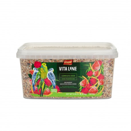 Vitaline Karma pełnoporcjowa dla papużki falistej oraz innych małych ptaków ozdobnych, wiadro 2,2 kg