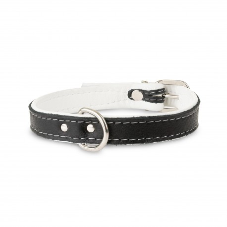 Obroża Skóra Łoś 20mm/35cm biały