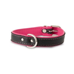 Obroża Skóra Łoś 20mm/35cm różowy