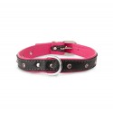 Obroża Skóra Łoś Kryształ 20mm/45cm różowy