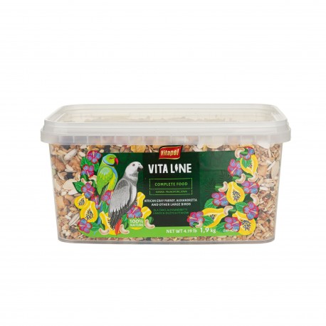Vitaline Karma pełnoporcjowa dla żako, aleksandretty oraz inne duże papugi, wiadro 1,9 kg