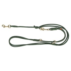 Pure, smycz regulowana, dla psa, skórzana, szałwiowa, S: 2 m/10 mm, okrągła