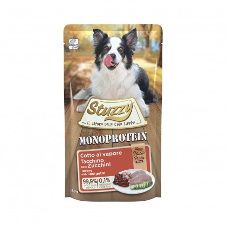 Monoprotein, karma mokra, dla psa, świeży indyk z cukinią pasztet, 150 g, saszetka