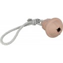 Xmas Dzwonek z linką, zabawka na przysmaki, dla psa, guma naturalna/sznur, beżowa, 12/36 cm