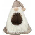 Xmas Gnom, legowisko zamknięte, dla psa/kota, beżowe, 45 x 47 cm
