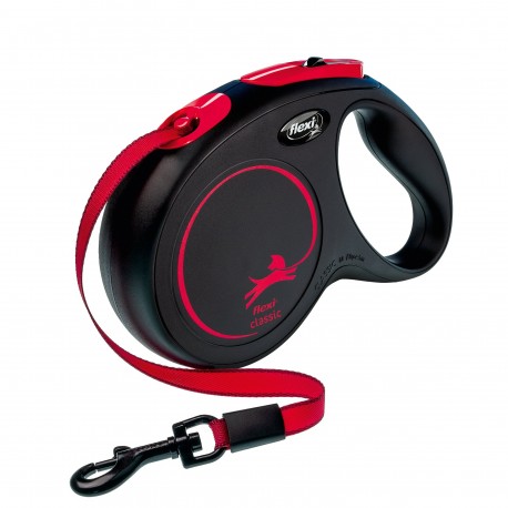 New Classic, smycz, dla psa, black fire, M, 5m, taśma