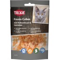 Premio Cubes, przysmak, dla kota, pierś z kurczaka i krewetki, 50g