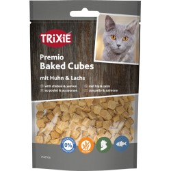 Premio Baked Cubes, przysmak, dla kota, kurczak i łosoś, 50g
