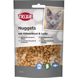 Nuggets, przysmak, dla kota, pierś z kurczaka i łosoś, 50g