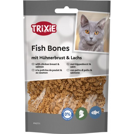 Fish bones, przysmak, dla kota, pierś z kurczaka i łosoś, 50g