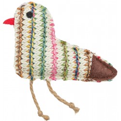 Ptak, zabawka, dla kota, poliester, 11 cm, z kocimiętką