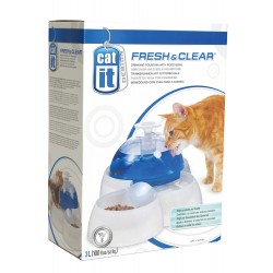 Fontanna wodna dla kotów i małych psów z miseczką do żywności