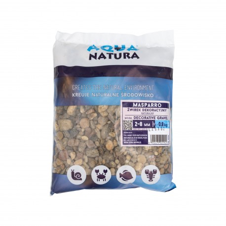Aqua Natura,Masparro, żwirek dekoracyjny do akwarium, naturalny, 2-8 mm, 0,8 kg