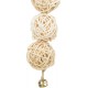Kule rattanowe, dla ptaków, rattan, 24 cm, z dzwonkiem