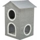 Kimy, domek, dla kota, jasnoszary, 47 x67 x 47 cm, dwupiętrowy