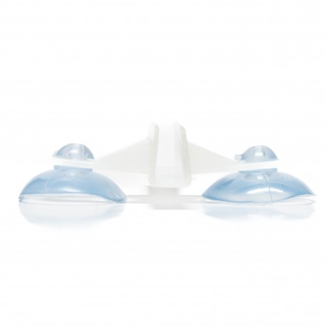 Przyssawka do akwarium, podwójna, biała, z uchytem na wężyk o śr. 5 mm, rozmiar 72×55 mm 50szt./op.