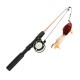 Zabawka, wędka, dla kota, materiał PE/stal/nylon, długość 75cm