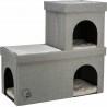 Kimy, legowisko zamknięte, dla kota, jasnoszare, 76 x72 x 37 cm, dwupiętrowe