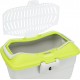 Box transportowy Midi-Capri, 40 × 22 × 30 cm, jasnoszary/zielony, do 2 kg
